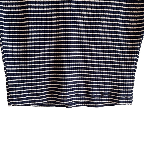 Farm Rio ribbed blue & white striped stretch pull on skirt excellent condition - Picture 4 of 9